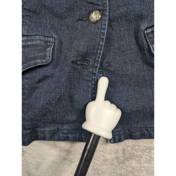 Lauren Jean Co Ralph Lauren Denim Jacket Womens Size Medium Petite Blue Classic - Picture 4 of 8